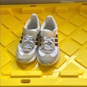 adidas Kids White and Gray Sneakers